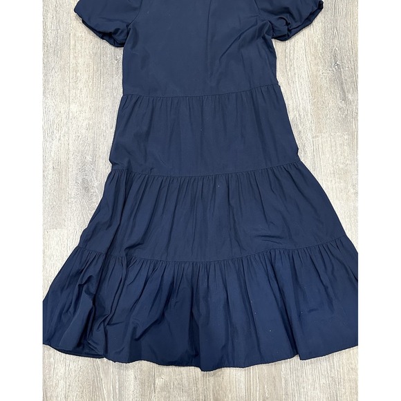 Brochu Walker Women's Dress XS Blue Collared Puff Sleeve Tiered Shirt Midi - Picture 12 of 14
